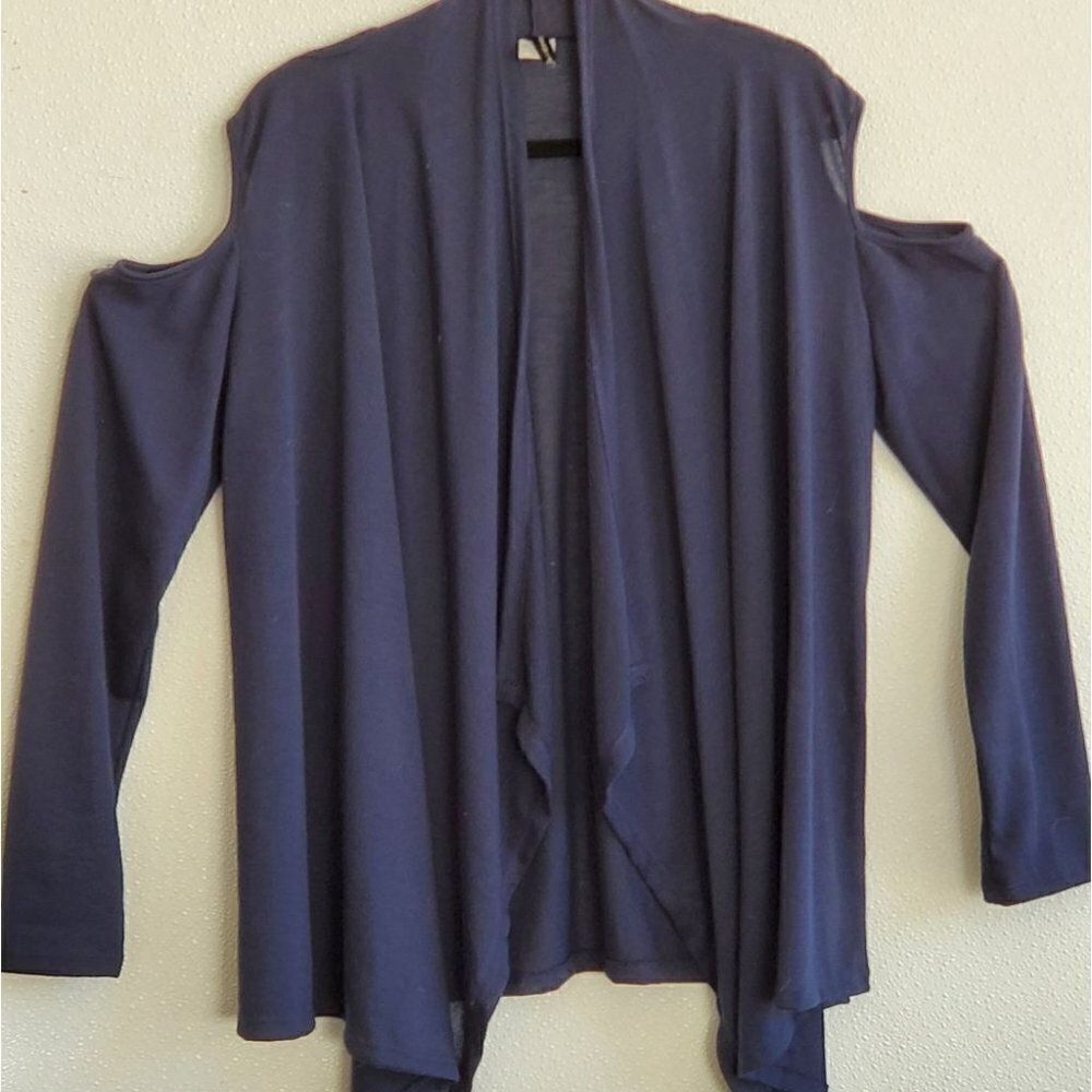 0115. NWOTs ~ Rags & Couture Cold Shoulder- Drape Front Jacket